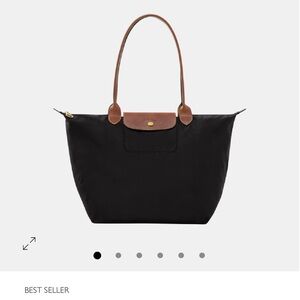 Longchamp Le Pliage Large Black Tote with Signature Foldable Design